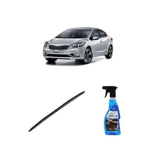 Kit Limpa Vidros Spray Tecbrilho 500mL Para-Brisa Tecbril + Palheta Totalclip Hybrid 26" Redux32 CERATO de 2013 a 2019