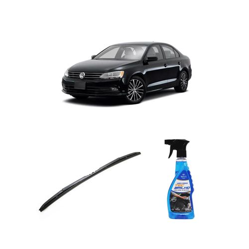 Kit Limpa Vidros Spray Tecbrilho 500mL Para-Brisa Tecbril + Palheta Totalclip Hybrid 24" Redux32 JETTA de 2011 a 2022