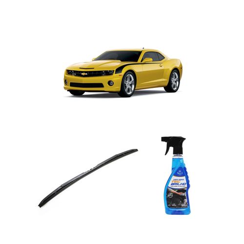 Kit Limpa Vidros Spray Tecbrilho 500mL Para-Brisa Tecbril + Palheta Totalclip Hybrid 24" Redux32 CAMARO de 2008 a 2018