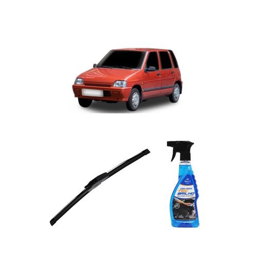 Kit Limpa Vidros Spray Tecbrilho 500mL Para-Brisa Tecbril + Palheta New Sportline 18" Redux32 Daewoo Tico de 1992 a 2000