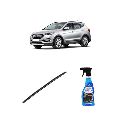 Kit Limpa Vidros Spray Tecbrilho 500mL Para-Brisa Tecbril + Palheta Totalclip Hybrid 26" Redux32 SANTA FÉ de 2014 a 2019