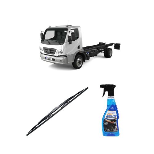 Kit Limpa Vidros Spray Tecbrilho 500mL Para-Brisa Tecbril + Palheta Totalclip Truck New 24" Redux32 Mercedes Benz ACCELO 1016 de 2011 em diante