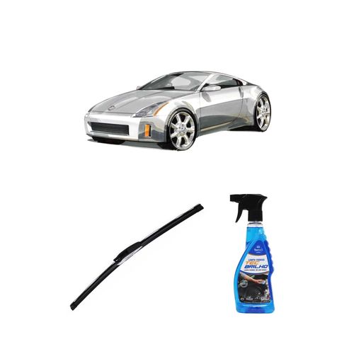 Kit Limpa Vidros Spray Tecbrilho 500mL Para-Brisa Tecbril + Palheta New Sportline 21" Redux32 Nissan 350ZX de 1990 a 1995