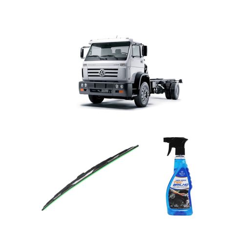 Kit Limpa Vidros Spray Tecbrilho 500mL Para-Brisa Tecbril + Palheta Totalclip Truck 24" Redux32 Volkswagen 35300 de 1992 a 1999