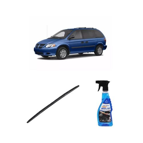 Kit Limpa Vidros Spray Tecbrilho 500mL Para-Brisa Tecbril + Palheta Totalclip Hybrid 26" Redux32 GRAN CARAVAN de 2007 a 2022