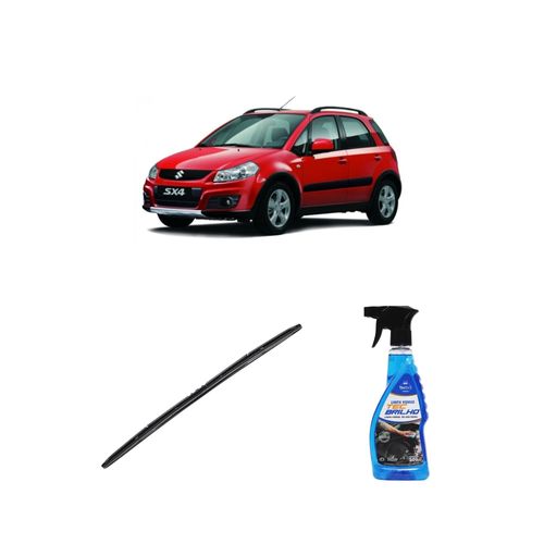 Kit Limpa Vidros Spray Tecbrilho 500mL Para-Brisa Tecbril + Palheta Totalclip Hybrid 26" Redux32 SX4 de 2009 a 2022
