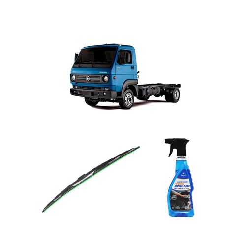 Kit Limpa Vidros Spray Tecbrilho 500mL Para-Brisa Tecbril + Palheta Totalclip Truck 24" Redux32 Volkswagen caminhões vw de 1992 a 1999