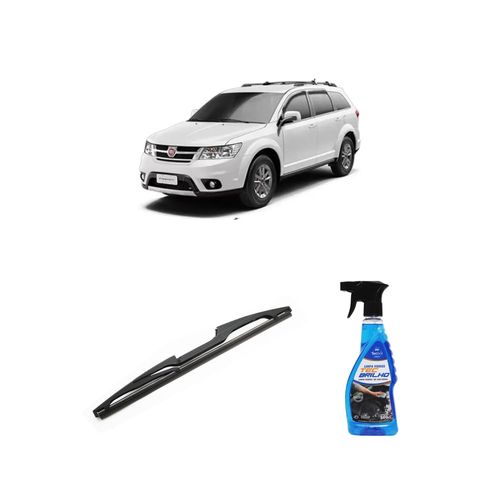 Kit Limpa Vidros Spray Tecbrilho 500mL Para-Brisa Tecbril + Palheta Totalclip Hybrid Traseira 12" Redux32 Fiat Freemont de 2011 em diante