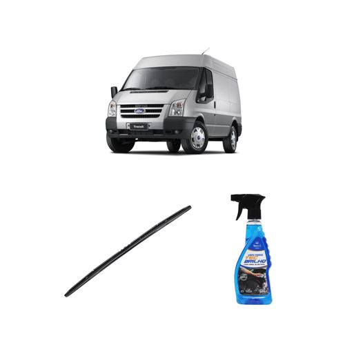 Kit Limpa Vidros Spray Tecbrilho 500mL Para-Brisa Tecbril + Palheta Totalclip Hybrid 26" Redux32 TRANSIT de 2008 a 2022