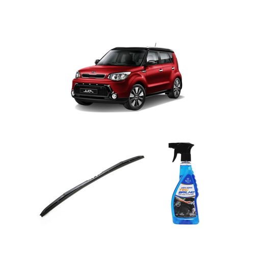 Kit Limpa Vidros Spray Tecbrilho 500mL Para-Brisa Tecbril + Palheta Totalclip Hybrid 24" Redux32 SOUL de 2009 a 2022