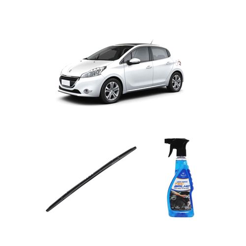 Kit Limpa Vidros Spray Tecbrilho 500mL Para-Brisa Tecbril + Palheta Totalclip Hybrid 26" Redux32 Peugeot 208 de 2012 a 2022