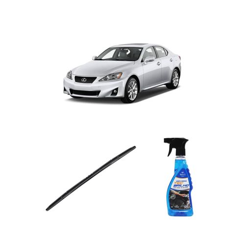 Kit Limpa Vidros Spray Tecbrilho 500mL Para-Brisa Tecbril + Palheta Totalclip Hybrid 26" Redux32 Lexus ES de 2012 a 2022