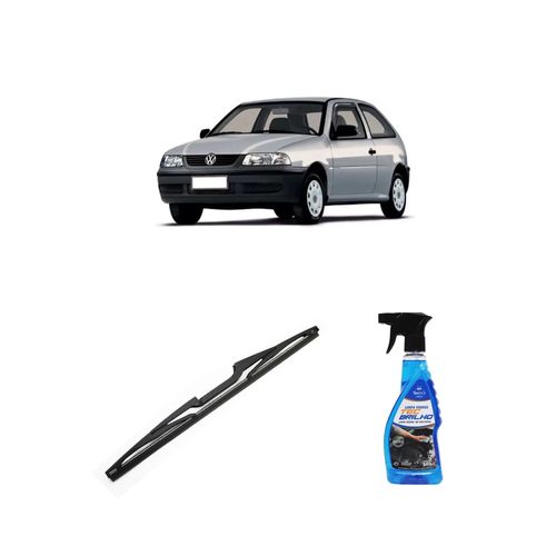 Kit Limpa Vidros Spray Tecbrilho 500mL Para-Brisa Tecbril + Palheta Totalclip Hybrid Traseira 14" Redux32 Volkswagen Gol G3 de 1999 a 2005