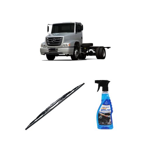 Kit Limpa Vidros Spray Tecbrilho 500mL Para-Brisa Tecbril + Palheta Totalclip Truck New 26" Redux32 ATRON 1319 de 2012 a 2015
