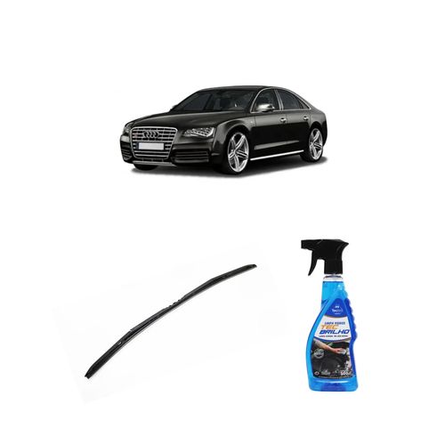 Kit Limpa Vidros Spray Tecbrilho 500mL Para-Brisa Tecbril + Palheta Totalclip Hybrid 28" Redux32 Audi S8 de 2012 em diante