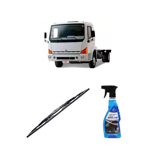 Kit Limpa Vidros Spray Tecbrilho 500mL Para-Brisa Tecbril + Palheta Totalclip Truck New 24" Redux32 Agrale 9200 CD/CE de 2003 em diante