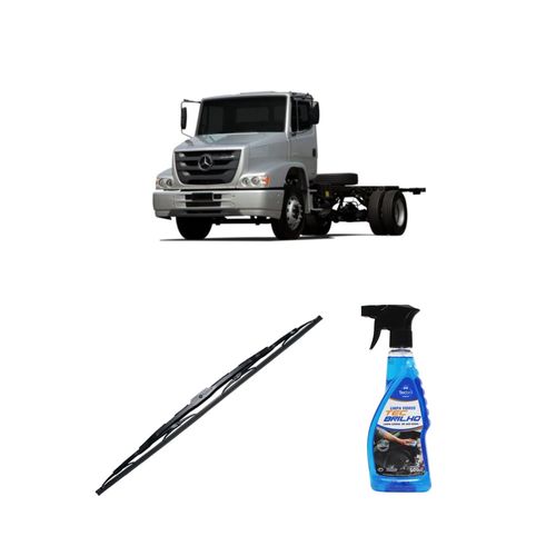 Kit Limpa Vidros Spray Tecbrilho 500mL Para-Brisa Tecbril + Palheta Totalclip Truck New 26" Redux32 ATRON de 2012 em diante