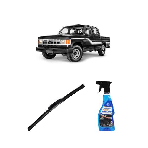 Kit Limpa Vidros Spray Tecbrilho 500mL Para-Brisa Tecbril + Palheta New Sportline 16" Redux32 Chevrolet A40 de 1985 a 1997