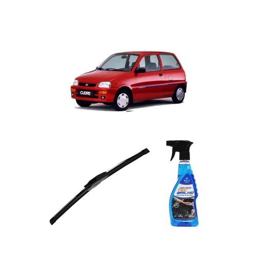 Kit Limpa Vidros Spray Tecbrilho 500mL Para-Brisa Tecbril + Palheta New Sportline 18" Redux32 Daihatsu Cuore de 1993 a 1999