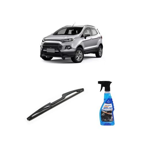 Kit Limpa Vidros Spray Tecbrilho 500mL Para-Brisa Tecbril + Palheta Totalclip Hybrid Traseira 12" Redux32 Ford Ecosport de 2018 em diante