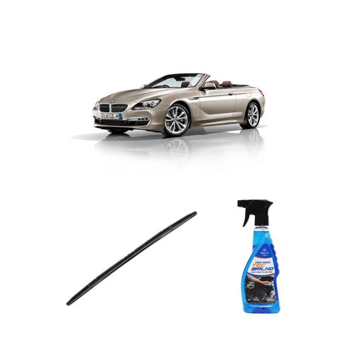 Kit Limpa Vidros Spray Tecbrilho 500mL Para-Brisa Tecbril + Palheta Totalclip Hybrid 26" Redux32 BMW SÉRIE 6 de 2012 a 2022