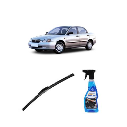 Kit Limpa Vidros Spray Tecbrilho 500mL Para-Brisa Tecbril + Palheta New Sportline 20" Redux32 Suzuki Baleno de 1995 a 2002