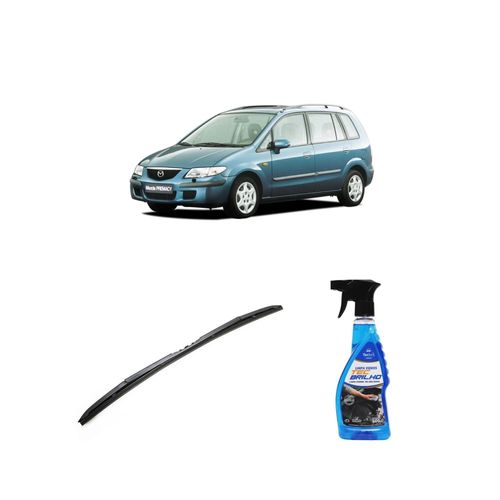 Kit Limpa Vidros Spray Tecbrilho 500mL Para-Brisa Tecbril + Palheta Totalclip Hybrid 24" Redux32 PREMACY de 1999 a 2022