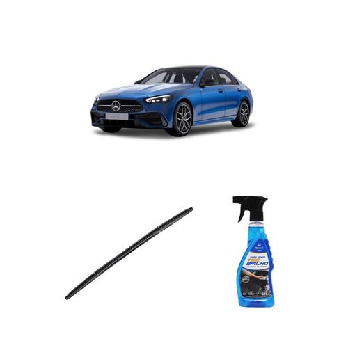 Kit Limpa Vidros Spray Tecbrilho 500mL Para-Brisa Tecbril + Palheta Totalclip Hybrid 26" Redux32 Mercedes Benz CLASSE C WAGON de 2009 a 2022