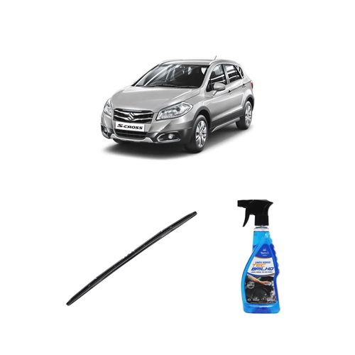 Kit Limpa Vidros Spray Tecbrilho 500mL Para-Brisa Tecbril + Palheta Totalclip Hybrid 26" Redux32 S-CROSS de 2015 a 2016