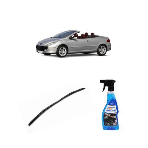 Kit Limpa Vidros Spray Tecbrilho 500mL Para-Brisa Tecbril + Palheta Totalclip Hybrid 28" Redux32 Peugeot 307 CC de 2006 a 2012