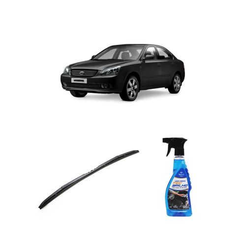Kit Limpa Vidros Spray Tecbrilho 500mL Para-Brisa Tecbril + Palheta Totalclip Hybrid 24" Redux32 MAGENTIS de 2006 a 2010