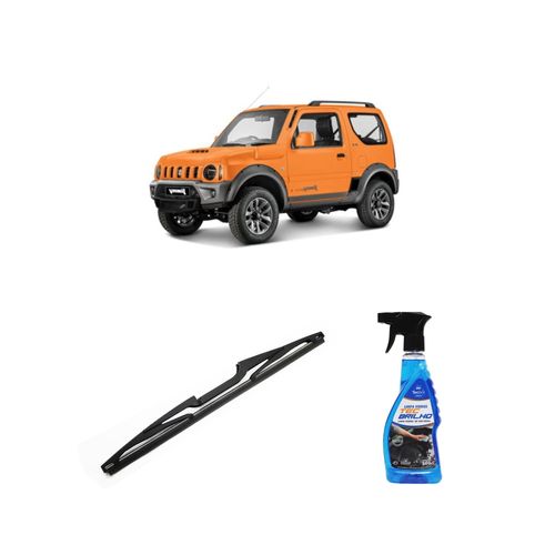 Kit Limpa Vidros Spray Tecbrilho 500mL Para-Brisa Tecbril + Palheta Totalclip Hybrid Traseira 13" Redux32 Suzuki Jimny Sport de 2000 em diante