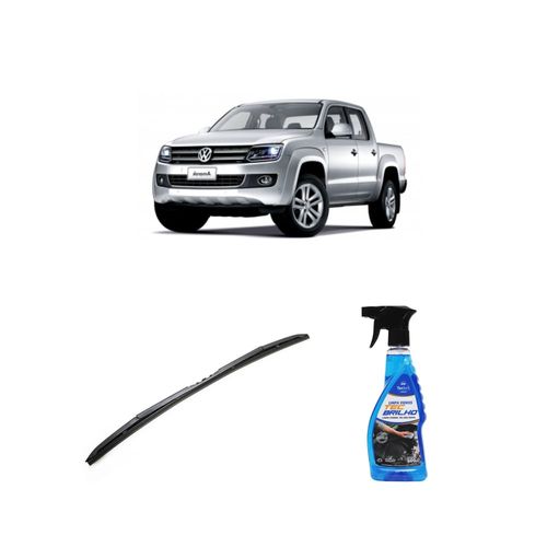 Kit Limpa Vidros Spray Tecbrilho 500mL Para-Brisa Tecbril + Palheta Totalclip Hybrid 24" Redux32 AMAROK de 2014 a 2022