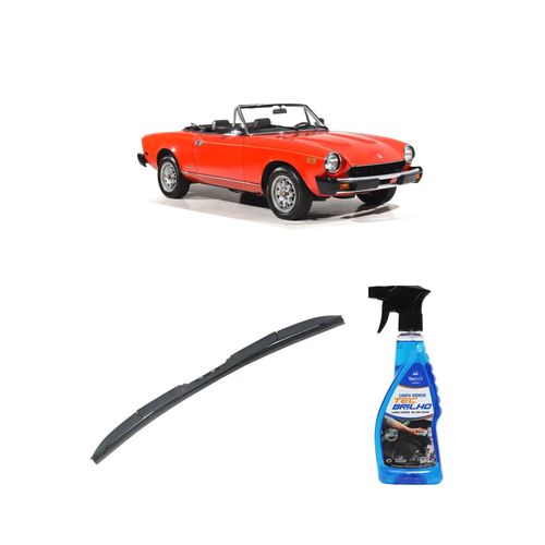 Kit Limpa Vidros Spray Tecbrilho 500mL Para-Brisa Tecbril + Palheta Totalclip Hybrid 16" Redux32 SPIDER de 1984 a 1993