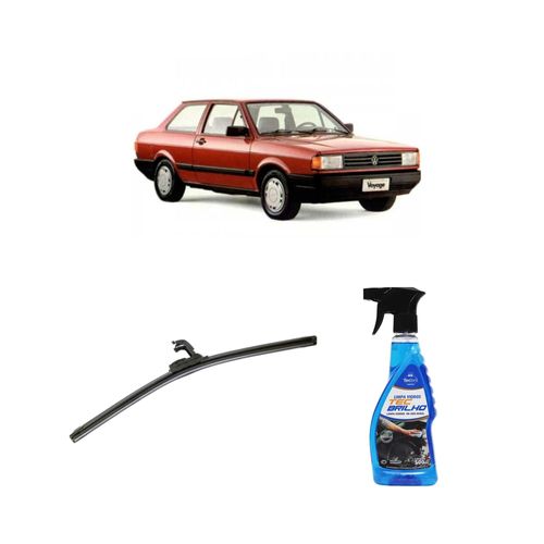 Kit Limpa Vidros Spray Tecbrilho 500mL Para-Brisa Tecbril + Palheta Flex Sportline Universal 16'' Redux32 VOYAGE de 1994 a 1995