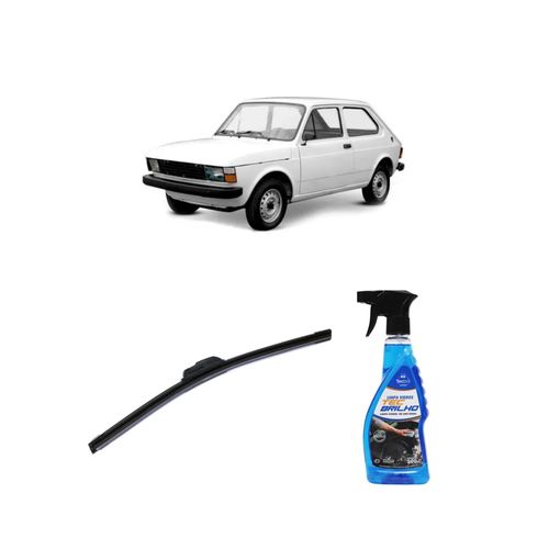 Kit Limpa Vidros Spray Tecbrilho 500mL Para-Brisa Tecbril + Palheta Flex Sportline Universal 15'' Redux32 Fiat 147 / SPAZIO de 1977 a 1987