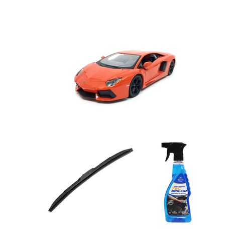 KIT LIMPA VIDROS SPRAY TECBRILHO 500ML PARA-BRISA TECBRIL + PALHETA UNIVERSAL HYBRID 26" REDUX32 AVENTADOR DE 2014 A 2022