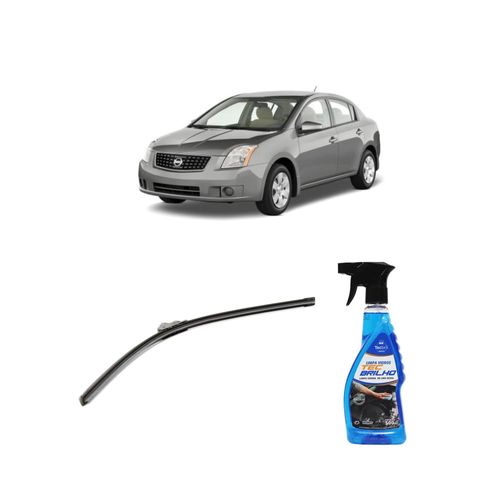 Kit Limpa Vidros Spray Tecbrilho 500mL Para-Brisa Tecbril + Palheta Flex Sportline Universal 26" Redux32 SENTRA de 2008 a 2013