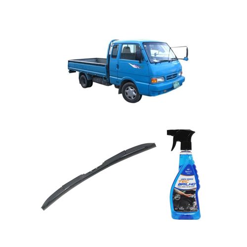 Kit Limpa Vidros Spray Tecbrilho 500mL Para-Brisa Tecbril + Palheta Totalclip Hybrid 16" Redux32 BONGO K2400 de 1995 a 1999