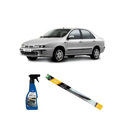 KIT LIMPA VIDROS SPRAY TECBRILHO 500ML PARA-BRISA TECBRIL + PALHETA UNIVERSAL HYBRID 22" REDUX32 MAREA DE 1998 A 2007