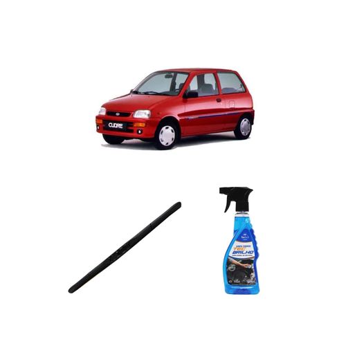 KIT LIMPA VIDROS SPRAY TECBRILHO 500ML PARA-BRISA TECBRIL + PALHETA UNIVERSAL HYBRID 18" REDUX32 CUORE DE 1993 A 1999
