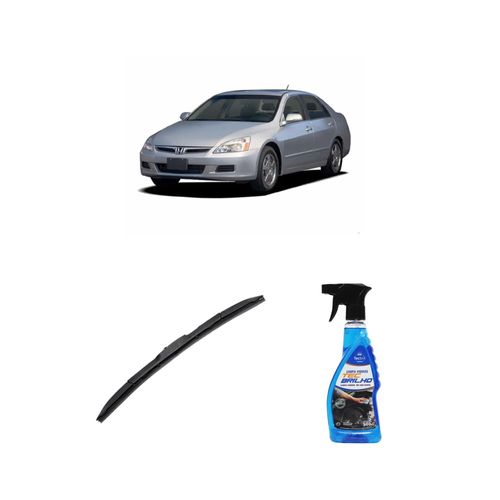 KIT LIMPA VIDROS SPRAY TECBRILHO 500ML PARA-BRISA TECBRIL + PALHETA UNIVERSAL HYBRID 26" REDUX32 ACCORD DE 2007 A 2012