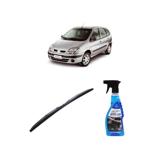 Kit Limpa Vidros Spray Tecbrilho 500mL Para-Brisa Tecbril + Palheta Totalclip Hybrid 14" Redux32 SCENIC de 1999 a 2006
