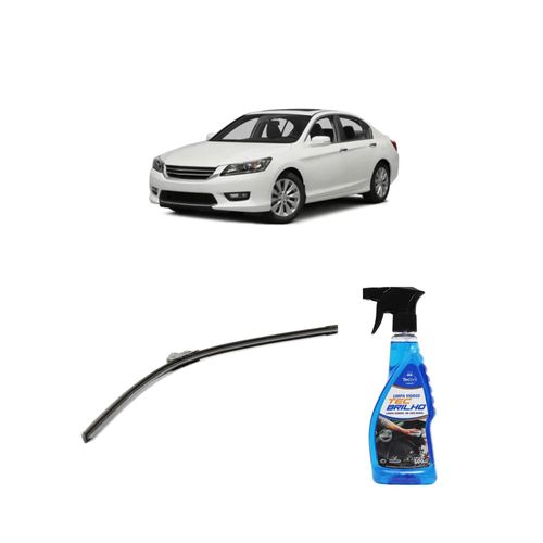 Kit Limpa Vidros Spray Tecbrilho 500mL Para-Brisa Tecbril + Palheta Flex Sportline Universal 26" Redux32 ACCORD de 2013 a 2017