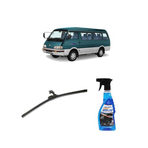 Kit Limpa Vidros Spray Tecbrilho 500mL Para-Brisa Tecbril + Palheta Flex Sportline Universal 16'' Redux32 TOPIC de 1993 a 2003
