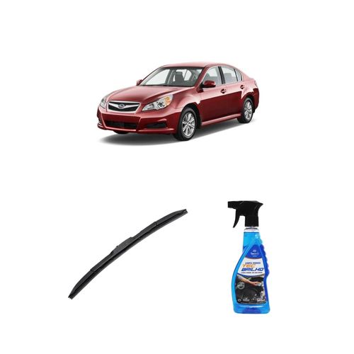 KIT LIMPA VIDROS SPRAY TECBRILHO 500ML PARA-BRISA TECBRIL + PALHETA UNIVERSAL HYBRID 26" REDUX32 LEGACY DE 2011 A 2022