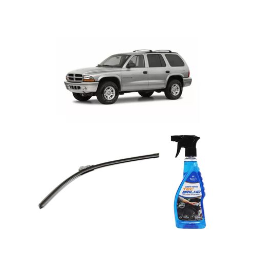 Kit Limpa Vidros Spray Tecbrilho 500mL Para-Brisa Tecbril + Palheta Flex Sportline Universal 26" Redux32 DURANGO de 2003 a 2006