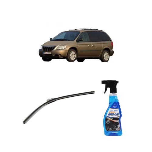 Kit Limpa Vidros Spray Tecbrilho 500mL Para-Brisa Tecbril + Palheta Flex Sportline Universal 26" Redux32 VOYAGER de 2008 a 2022