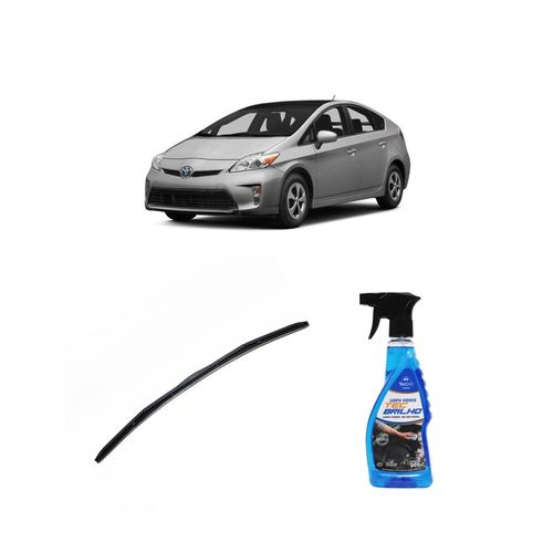 Kit Limpa Vidros Spray Tecbrilho 500mL Para-Brisa Tecbril + Palheta Universal Hybrid 28" Redux32 PRIUS de 2013 a 2015