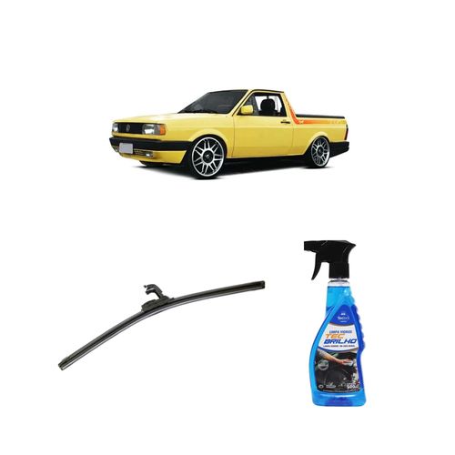 Kit Limpa Vidros Spray Tecbrilho 500mL Para-Brisa Tecbril + Palheta Flex Sportline Universal 16'' Redux32 SAVEIRO de 1994 a 1997